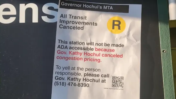 Fake MTA service signs spotted in NYC subway system