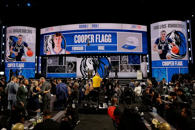 Story image: Cooper Flagg the new Maine man for the Mavericks as the No. 1 pick in the NBA draft
