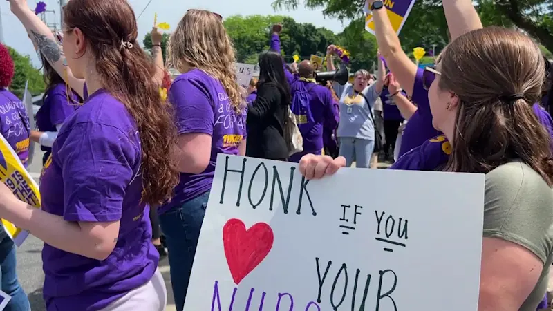 Story image: WMC healthcare workers make thousands less per year than peers at nearby hospitals, seek pay parity