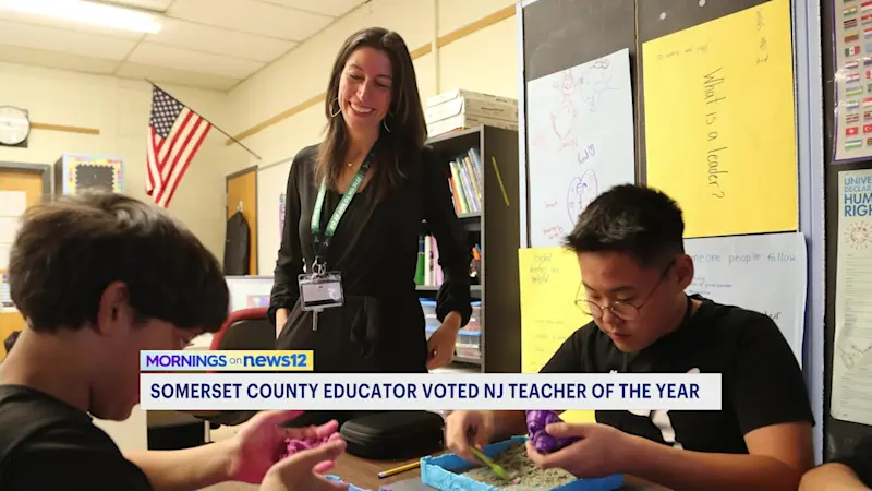 Story image: NJ State Teacher of the Year inspires students through mindfulness and positivity