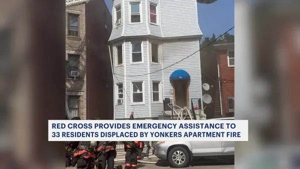 Red Cross provides emergency assistance to 33 residents displaced by Yonkers fire