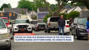 Police: 64-year-old woman struck in the face while sleeping inside Levittown home