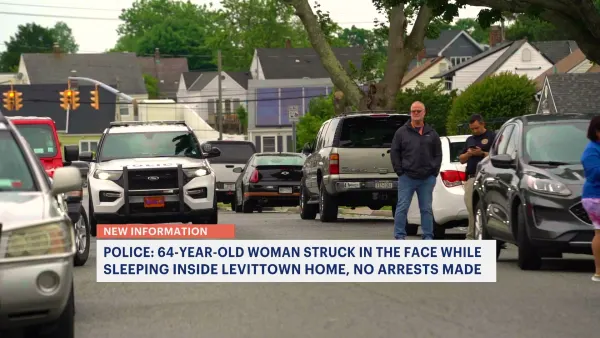 Police: 64-year-old woman struck in the face while sleeping inside Levittown home