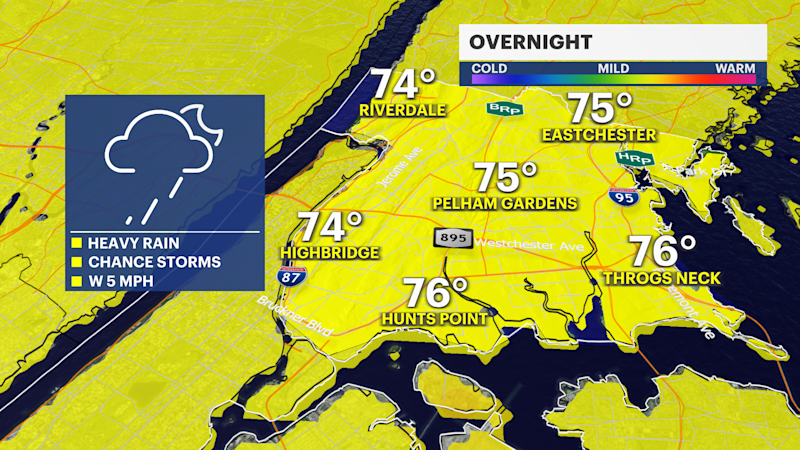 Story image: STORM WATCH: Overnight flash flood watch in The Bronx