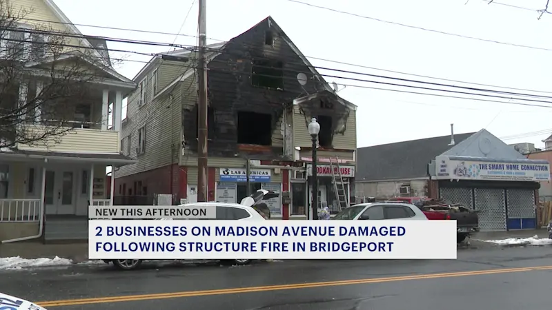 Story image: Officials: 2 businesses suffer water damage in Bridgeport fire 