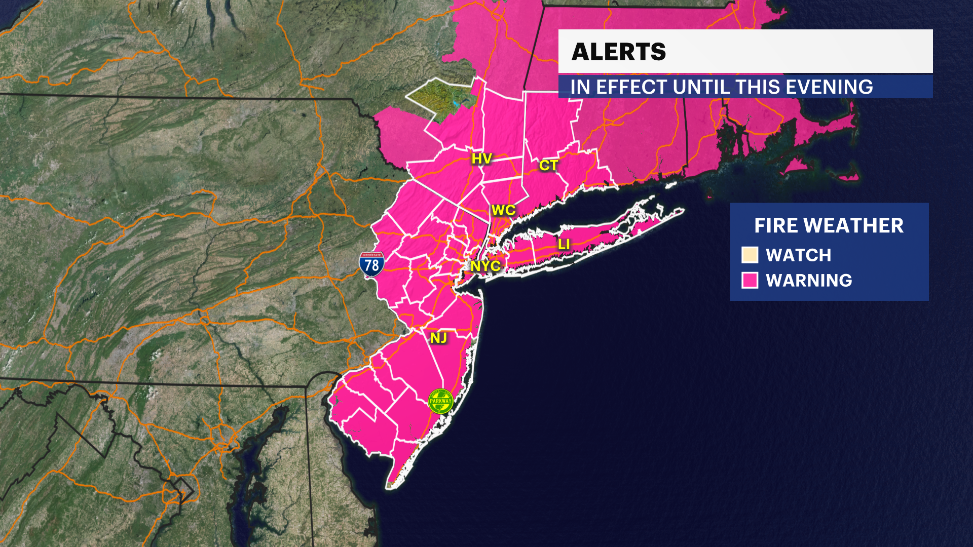 Dry stretch continues in New Jersey; fire weather warning issued