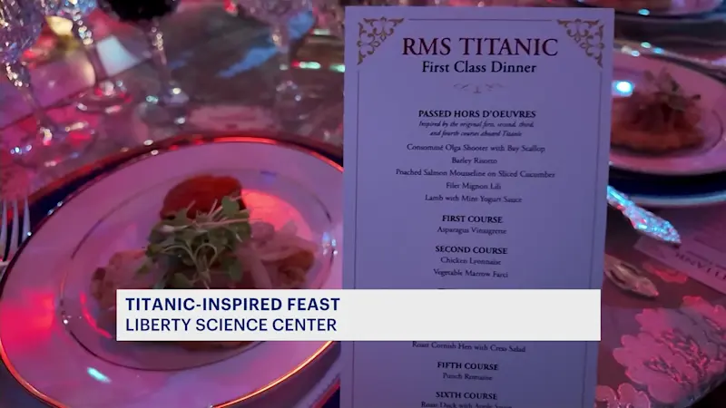 Story image: Liberty Science Center hosts guests to experience the last meal served on the Titanic