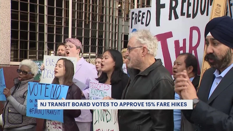 Story image: NJ Transit approves 15% fare increase to start this summer