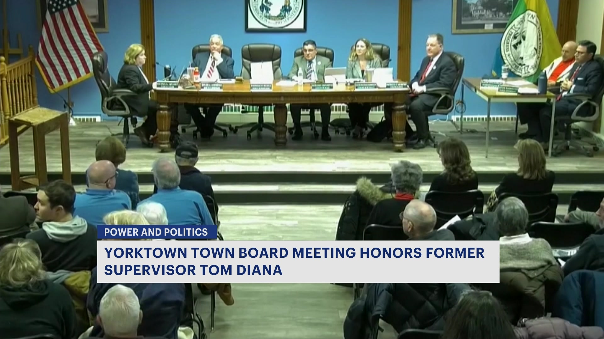 Yorktown town board pays tribute to late Supervisor Tom Diana in 1st