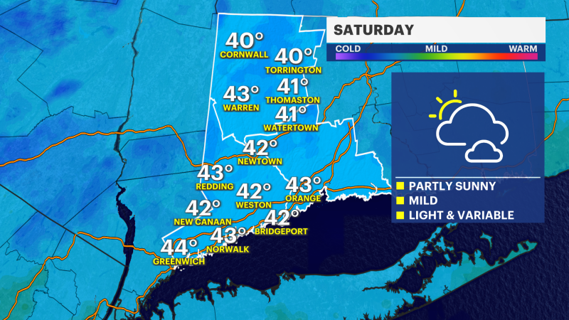 Story image: Warmer and mild on Saturday; tracking Tuesday storm