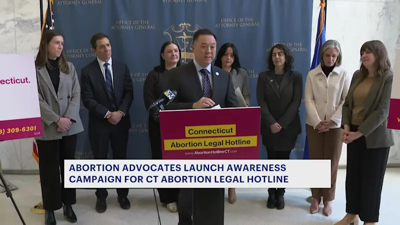 Story image: Attorney General Tong raises awareness for Connecticut abortion hotline