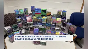 Suffolk police: 4 arrested at county shops selling illegal vapes