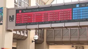NJ Transit rail service into and out of Penn Station New York now operating on or close to schedule