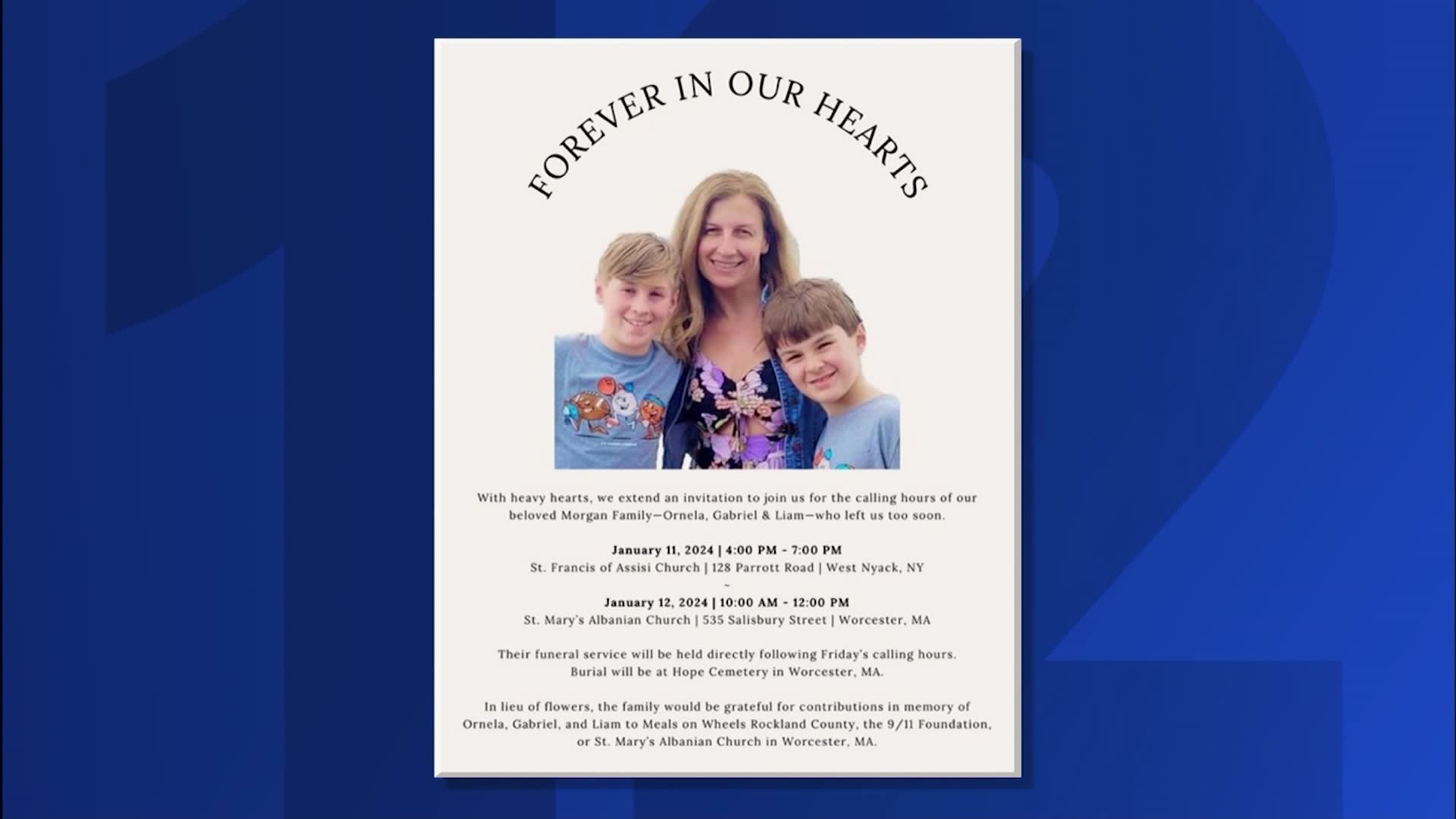 Funeral services set for a New City family killed in a murder-suicide