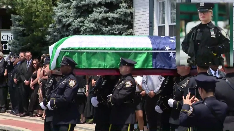 Story image: ‘A giving spirit.’ Hundreds attend funeral for NYPD officer killed in Deer Park nail salon crash