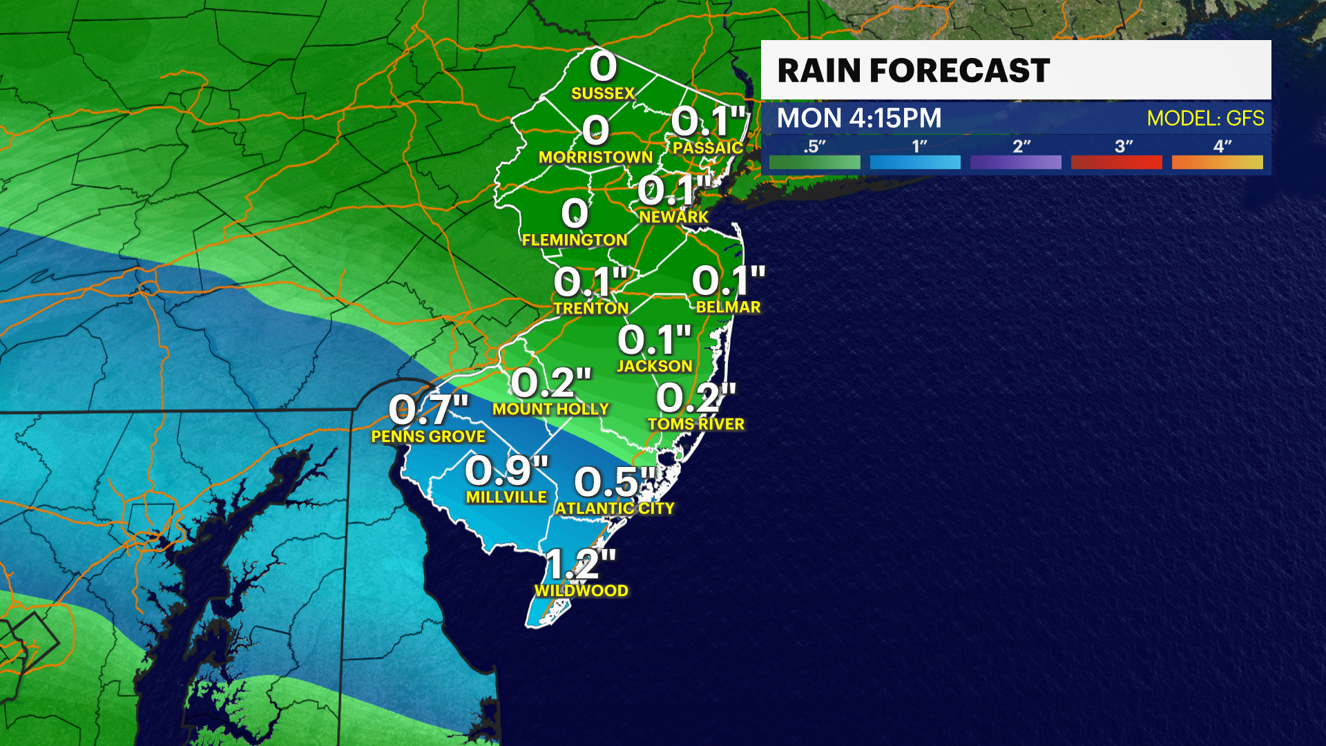 Wet week ahead for New Jersey