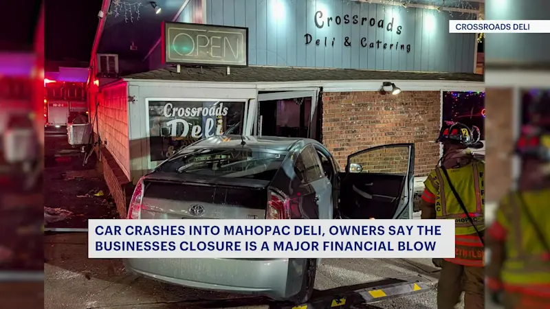 Story image: Crossroads Deli & Catering temporarily closed after car smashes through storefront