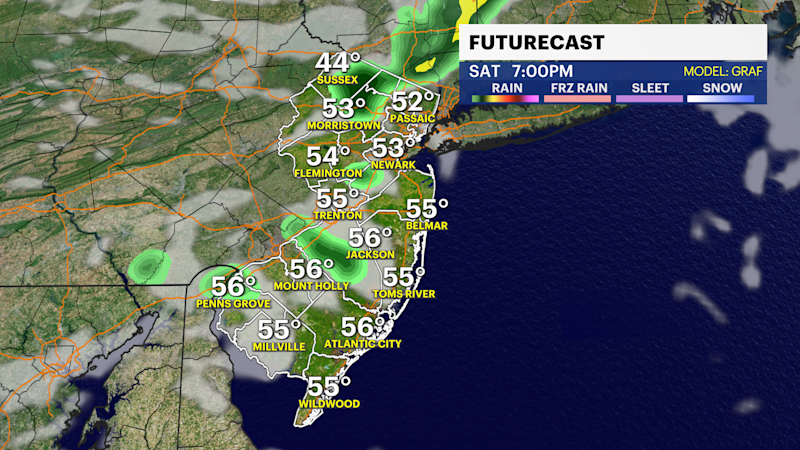Story image: Windy, mild with a stray shower in New Jersey