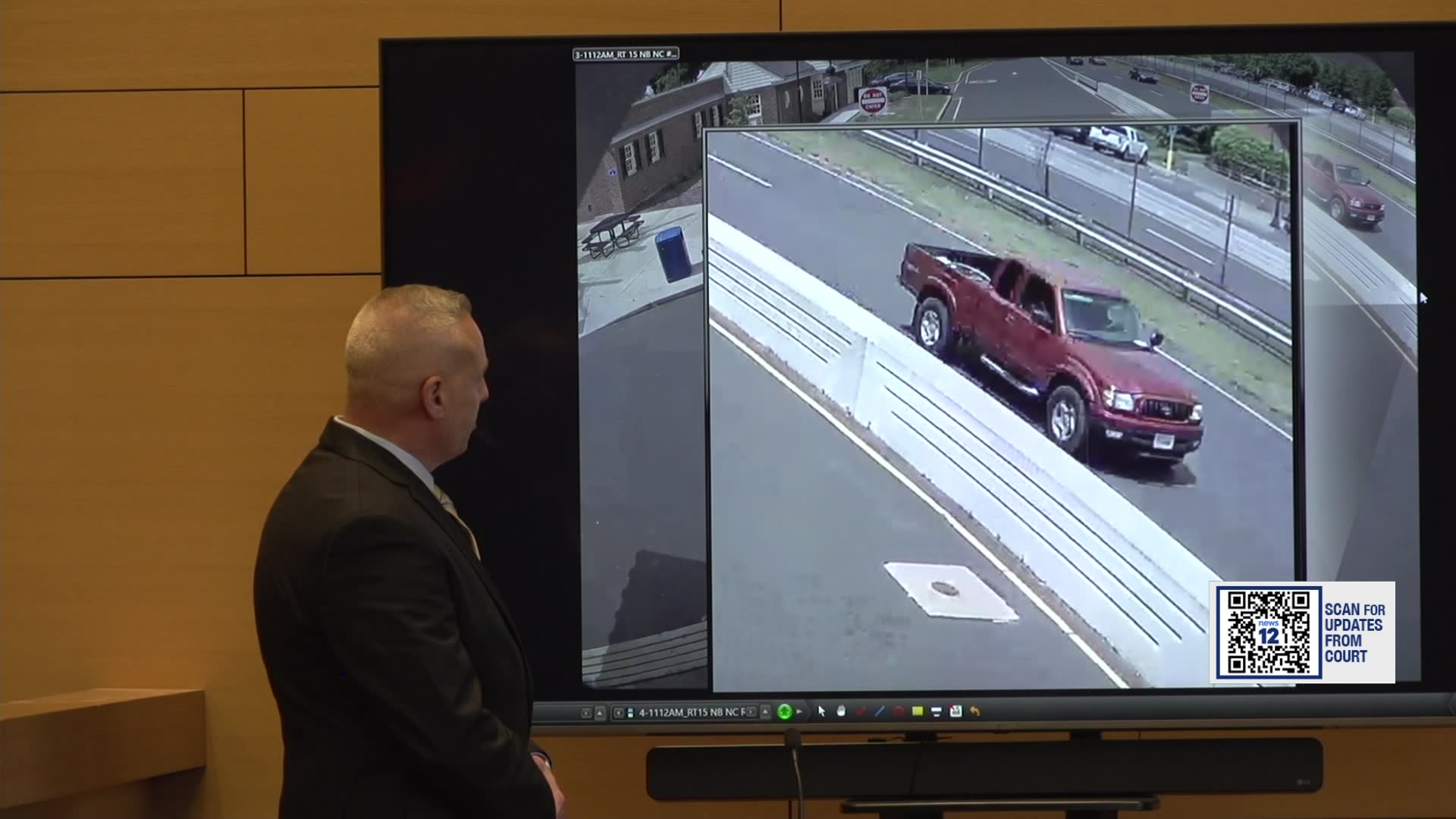 Jury in Troconis trial sees videos of red pickup truck allegedly used ...