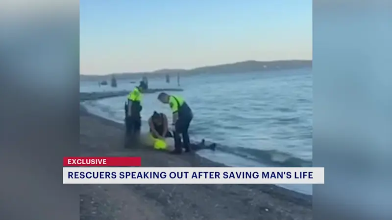 Story image: Haverstraw officer, off-duty EMT reunite after dramatic Hudson River rescue