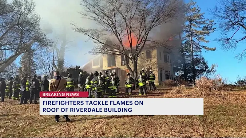 Story image: FDNY battles flames shooting out of Riverdale home
