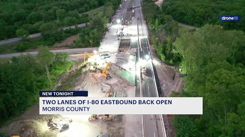 Story image: DOT: 2 eastbound lanes on I-80 now reopened in Wharton following monthslong delays