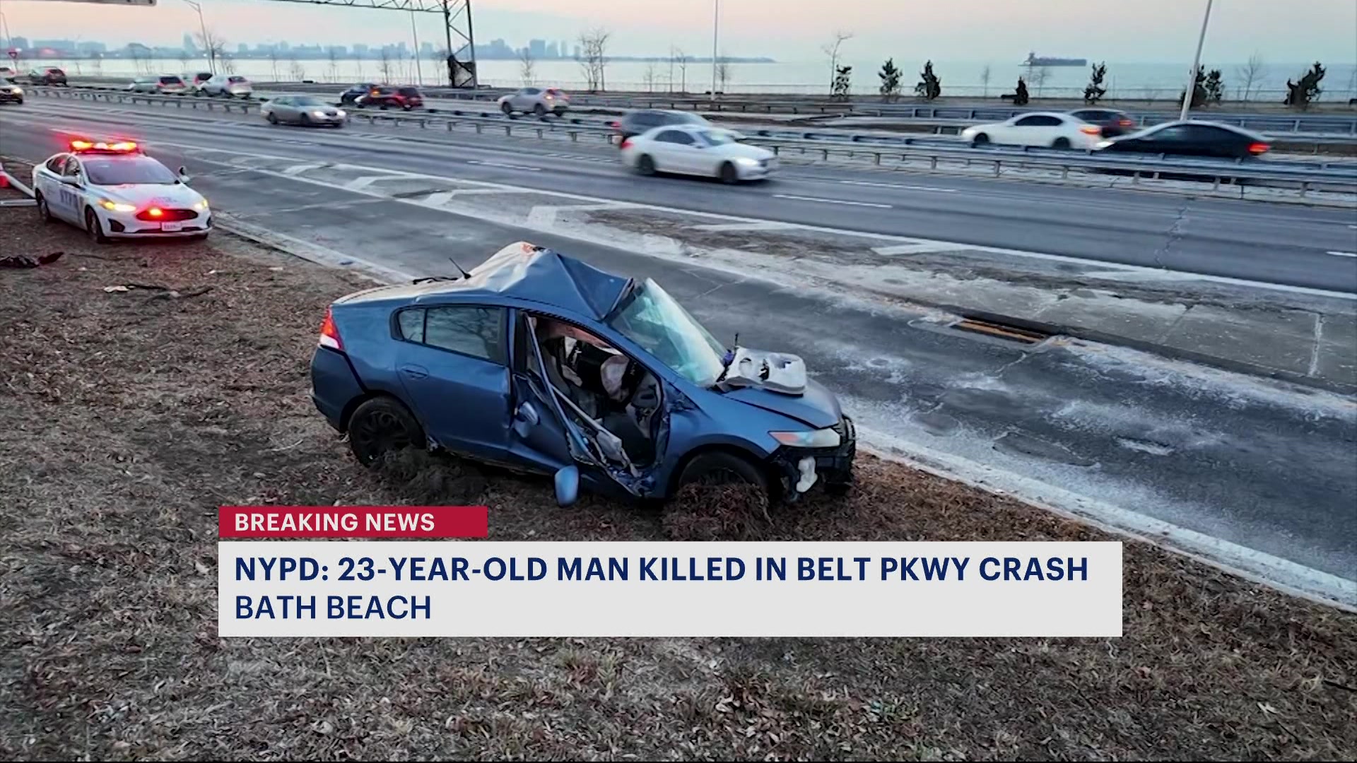 News 12 | Brooklyn | Police 23 Year Old Man Killed In Crash On Belt ...