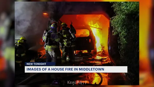 Officials: Fire inside Middletown home garage spreads to 2nd story