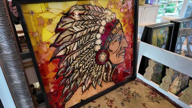 Story image: Made on Long Island: Mosaic Sunsets in Bellmore   