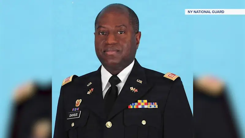 Story image: Clarkstown lowers flags to honor Major Sorffly Davius after his death during active duty in Kuwait