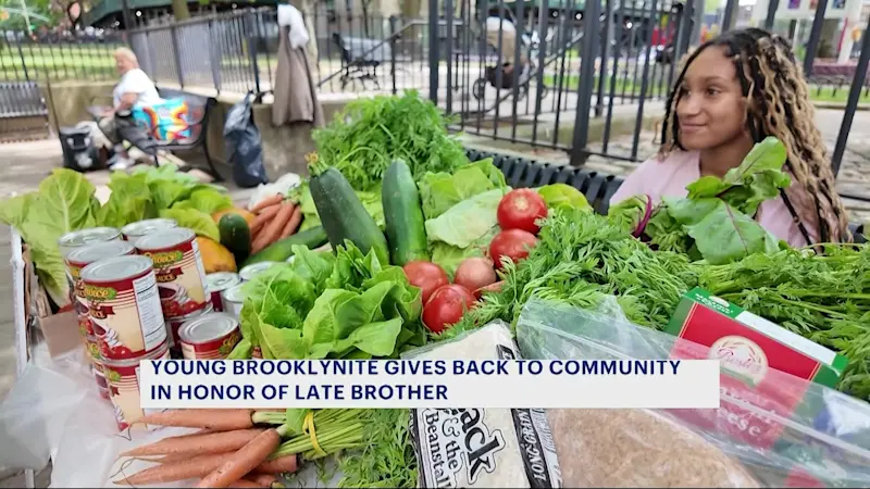 Story image: ‘Yung Gigi’ makes big impact hosting food giveaway for Boerum Hill community