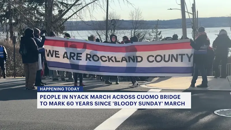 Story image: March across Mario Cuomo Bridge marks 60 years since ‘Bloody Sunday’