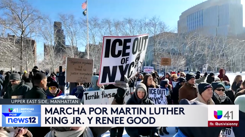 Story image: Univision 41 News Brief: Marcha por Martin Luther King Jr. y Renee Good