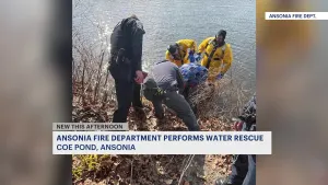  Ansonia Fire Department rescues person from Coe Pond