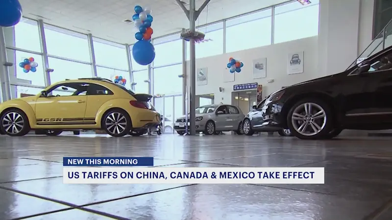 Story image: US tariffs on Canada and Mexico take effect. What effect it will have on NJ residents 