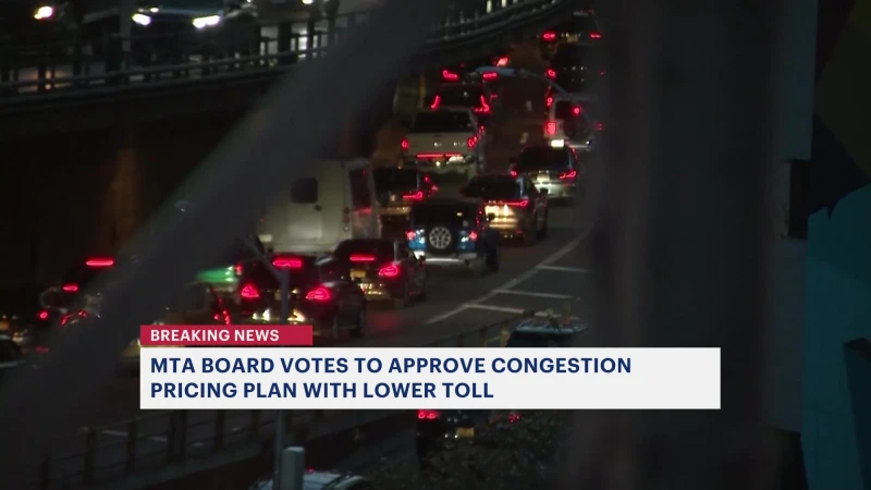 Story image: MTA Board approves $9 congestion pricing plan