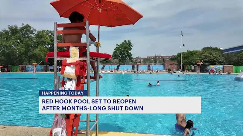 Story image: Red Hook Pool reopens following months of repairs