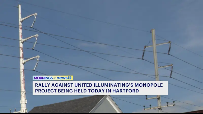 Story image: Fairfield residents head to Hartford to rally against United Illuminating’s monopole plan