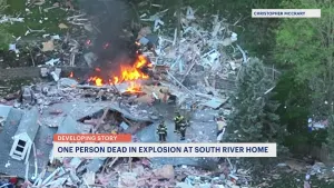 Aftermath of deadly house explosion in South River shows home blown into pieces