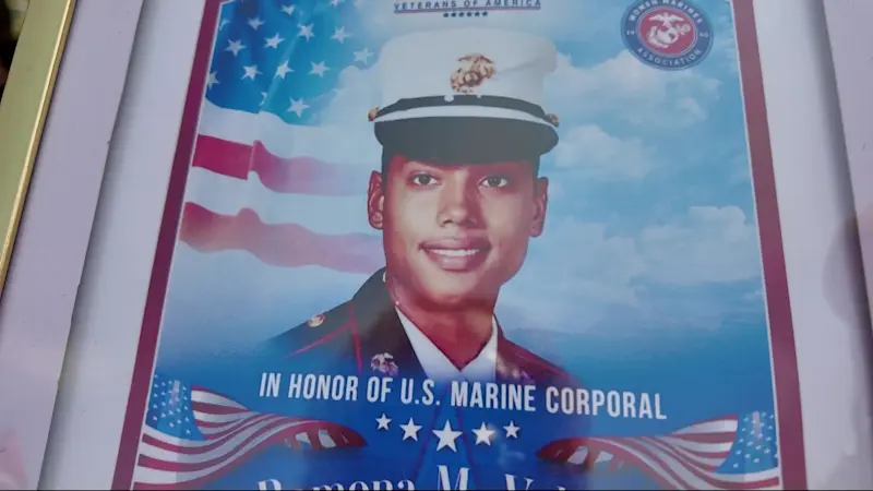 Story image: Marine Corporal Ramona M. Valdez Square: Slain Bronx Marine honored on 20th anniversary of her death
