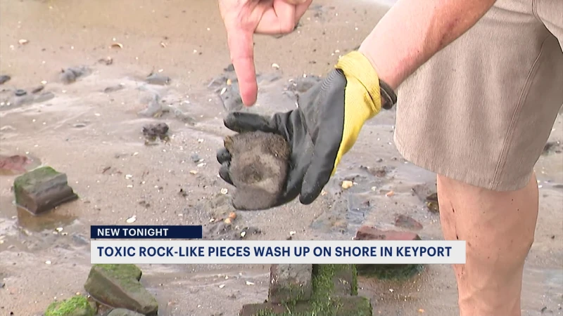 Story image: Lead chunks wash up along Keyport shore