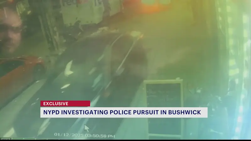 Story image: Exclusive: Surveillance video captures NYPD pursuit in Bushwick