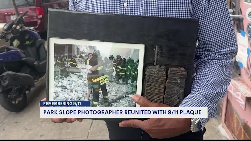 Story image: Park Slope photographer reunited with 9/11 plaque a decade after he lost it