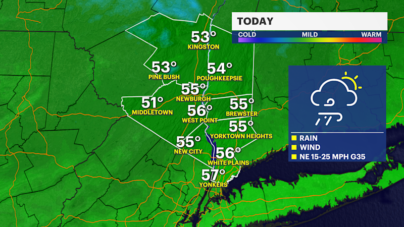 Story image: STORM WATCH: Rain and wind slowly move out this morning, better conditions later on