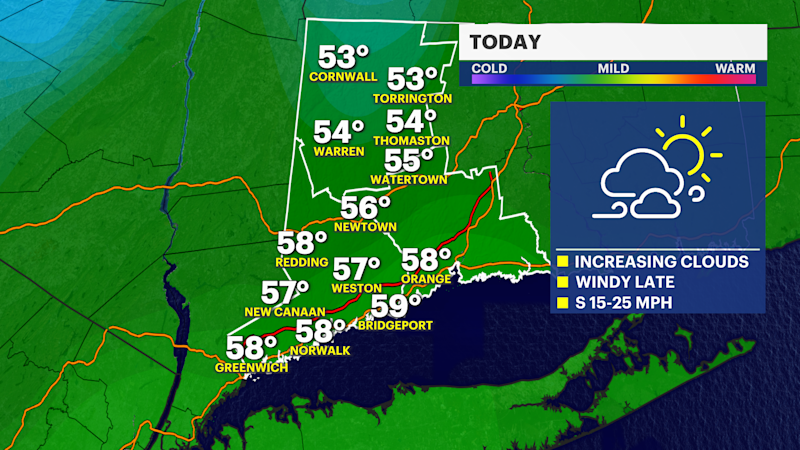 Story image: Chance of rain this weekend, bitter winter cold next week in Connecticut