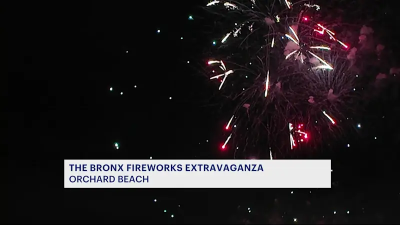 Story image: Bronx Fireworks Extravaganza lights up Orchard Beach