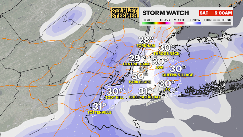 Story image: STORM WATCH: Snow showers to bring slippery travel conditions before a cold plunge