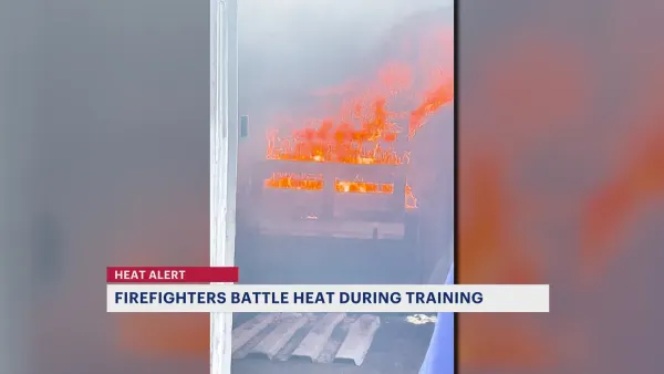 'The heat plays a really big part in what we do.'  Bridgeport FD conducts live burn training 