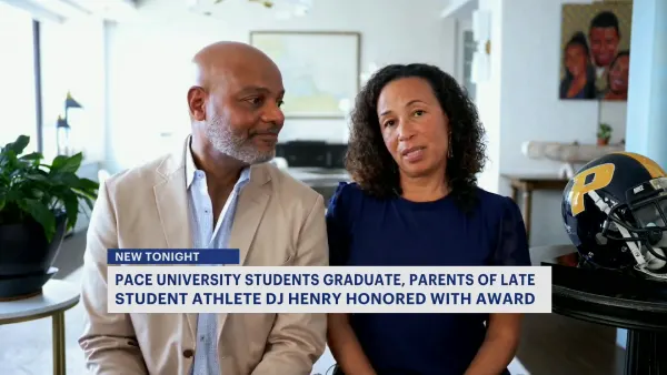 Parents of late Pace University student receive award at 2024 commencement ceremony