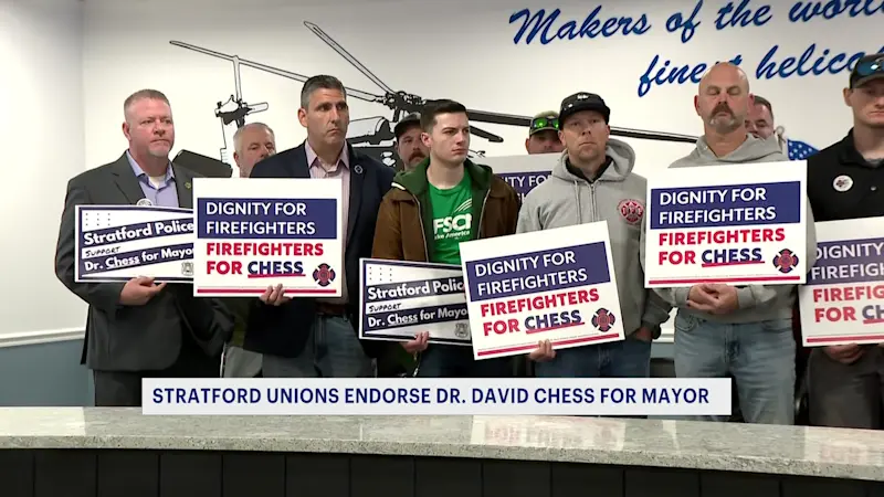 Story image: Police, fire, and teamsters endorse David Chess for Stratford mayor